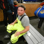 Mike taking a ski trip.