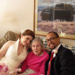 With her granddaughter Erin and her husband Max on their wedding day, June 9, 2012
