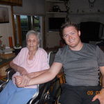 My Grandson, Jeff, and me on my 97th birthday.