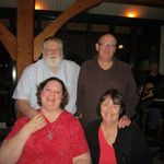 Here we all are, Roy & Ellie (Bill's brother & sister-in-law) and Bill & me out to dinner in mid-Oct 2012. This is the fish restaurant in Ft W (Paula's) that Bill raved about & wanted to share with our guests!