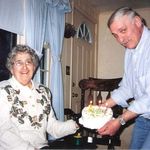 Doris and John celebrating their birthdays in 1999.