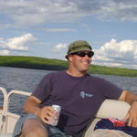 relaxing on Wheeler pontoon