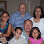 mother and Son Eddie, Granddaughter Elaine, and great grand-children 