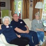 Carolyn Johnston, Steve Stewart, Sandy Stewart at the reunion - cousins (Courtesy Sarah Armstrong) Needless to say, we were having fun and laughing - something Sandy loved to do, and Carolyn as always was a hoot.