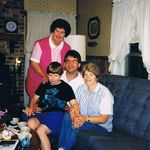 Sandy, Steve, Mark, and Aunt Margaret Johnson 1994