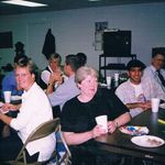 Fun at fellowship hall Douglasville Nazarene - Opal White back left - She and Sandy always laughed and had a good time. Heaven won't be the same with those two laughing it up and praising God.