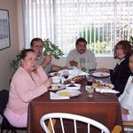 Grandma with Marie, Esther,Son-in-law Eddie and Frank