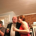 "Uncle Bill" giving a toast at Stacey's engagement party. "Here's to heat. Not the kind of heat that burns shanties down, but the kind of heat that pulls panties down."