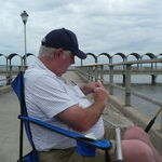 Bill drowning some worms off the pier on Jekyll Island, GA -- one of his favorite vacation spots.