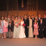 Elwyn with family at grandson Jason & Mindy's wedding June 2006