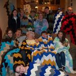 Here we all are with the warmth left behind from your hands gma betty crocheted these and we brought them to the funeral home in tribute to you! You will live on in us in so many ways XO