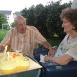 Dad and Mom celebrating