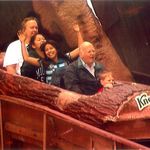 Knott's Berry Farm, Log Ride with Larry Brink and Brendan Brink in the front seat c. 2001.