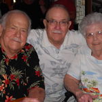 Uncle Leroy, Uncle Tommy and Evelyn in June 2012 at Evelyn's 90th Birthday.