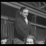 Circa 1940 George Meno styling in his ascot enjoying time riding horseback with friends