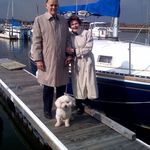 Mom, Dad, and Max at Bolling AFB boatyard, Jan. 2006?