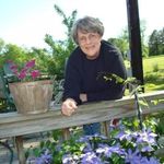Mom and some of the flowers she loved so much