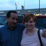 I caught with Ignacio and Joyce in a parking lot. What a handsome couple.
