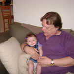 Great Uncle and Godfather Tom with Abby in April 2008