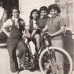 Nellie (Right), her sister Ramona (second from right), her sister gloria (second from left) and a friend
