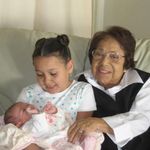 Grandma Espie with Haylie (few weeks old) & Tiffani 2007