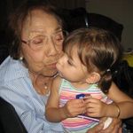 Haylie loves her Great-Grandmother, lots of kisses.