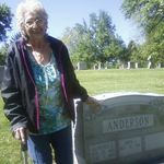 Grandma visiting Granpa a few months ago