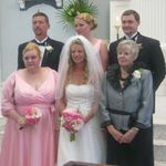 Brandon with his Mom, Dad, Sister, Aunt and Grandmother.