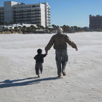 Grandpa and Doug at Clearwater Beach, January 2011