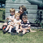 Rachel with her first 3 babies Dotty, Marsha Jean, and Bob. Where's the dog?  Fort Sam Houston, TX