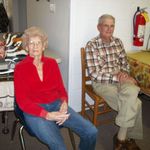 Palmer waiting for one of Ida Lou's famous Thanksgiving dinners with his family.