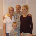 Dad with Courtney, Hayley & Jonathan on a visit from Florida to Illinois.