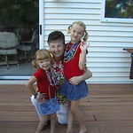 Norma with her granddaughters, Hanna & Jessica