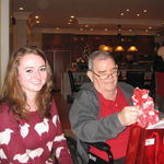 Jessie Bevis with Grandad at 2012 Xmas
