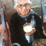 Drinking her Ronpope that she loved !