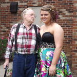 with his grandbaby before prom.