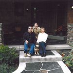 Ted with Mom, Dad, and Fred the Dog