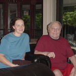 Chuck and Genevieve, on Genevieve's birthday (July 2008)