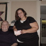 Uncle Chuck and Anne-Marie, on Anne-Marie's birthday