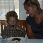 Adrian's son, Mason, and his aunt Taunya.