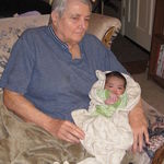 Bear and baby Isabel, 2007