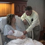 John Lewis at the birth of his granddaughter, Josie