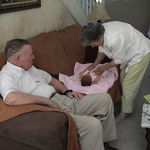 John Lewis, Frances, and 2 week old Josie Cofield in Alabaster