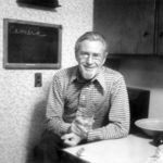 Carl in the kitchen of his Scott's Beach house in Long Island