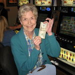Eva loved "occasionally" playing the slots, and won more than a few times!
But, if she could live on a slot machine, she would.