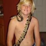 Trent with his snake