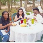 Velma, Julia and Greg enjoying the steaks.