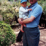 Grandpa visiting with Benjamin in Denver in 2003