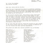 Letter sent to my parents letting them know about Dan's memorial at the golf course.
