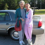 Mama and Diane on Christmas 2007 on the way to Diana's home in South Carolina.